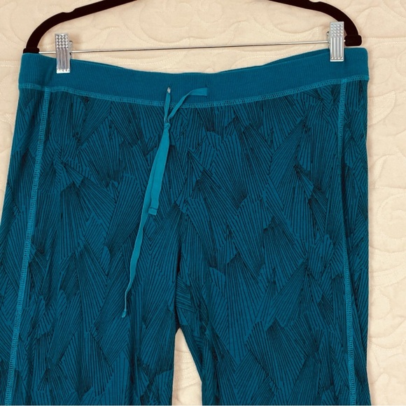 Attitude Lounge Pants Teal and Black Sz Medium - Picture 2 of 8